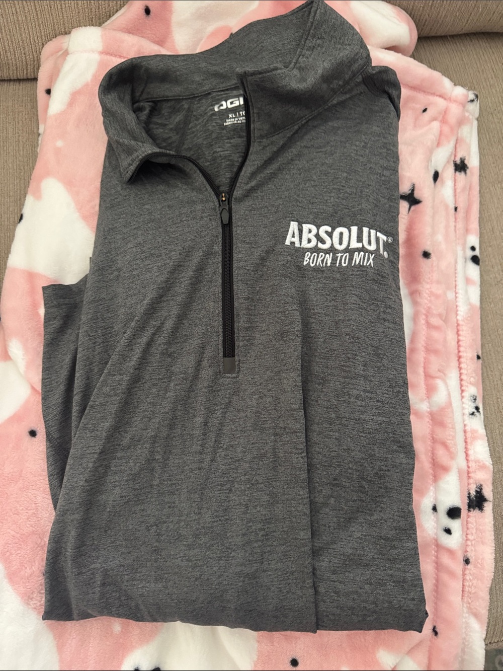 Absoulut Born to Mix Kids' Gray 1/4 Zip Top